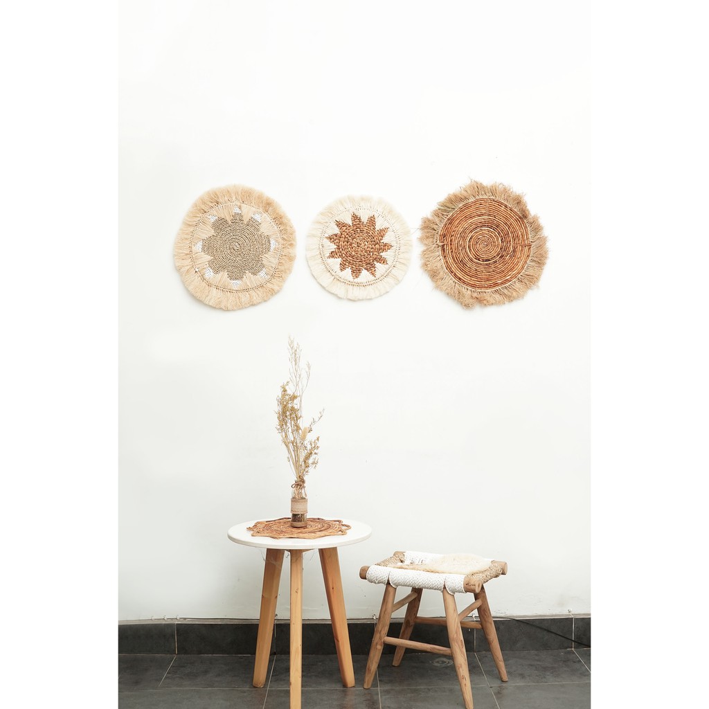 Hiasan Dinding Anyaman Eceng Gondok Dekorasi Ruangan Wall Decoration