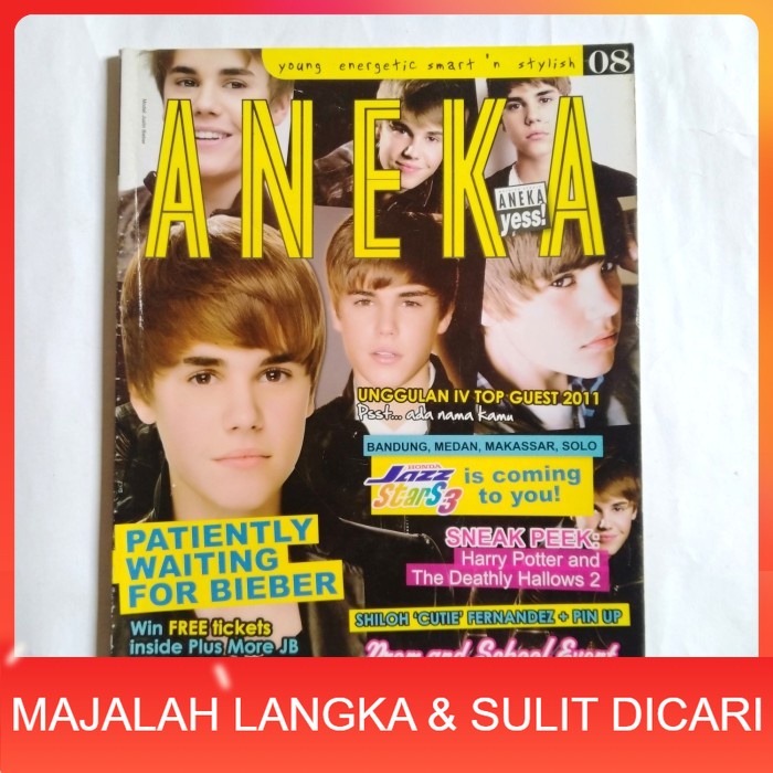 Majalah ANEKA YESS No.8 Apr 2011 Cover JUSTIN BIEBER Langka