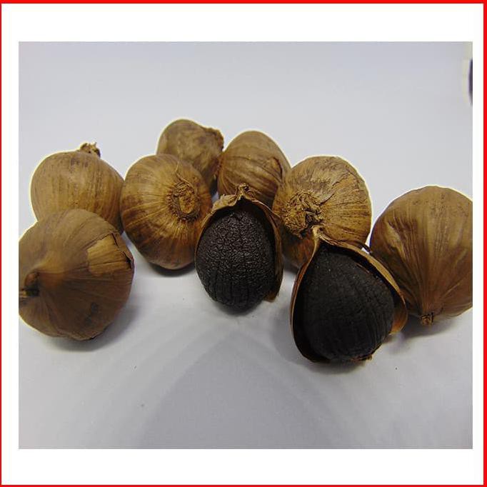 

957Jr86-Sale-Terlaris Bawang Putih Hitam Tunggal 1/4 Kg -Black Garlic- Bawang Hitam Lanang