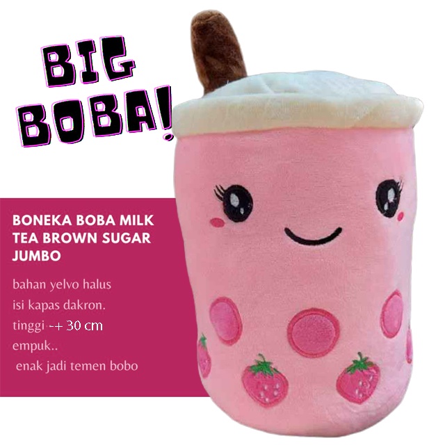 Boneka boba bubble milk tea brown sugar - Boneka bubble tea - Boneka boba milk tea - Boneka Mainan Anak Perempuan - boba milk tea Boneka - Boneka Lucu - Boneka Trend