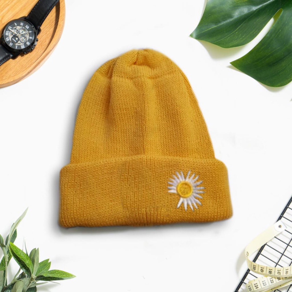 Kupluk Beanie Hat Terbaru Bordir Matahari