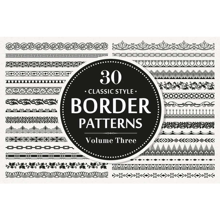 30 Vector Border Seamless Patterns