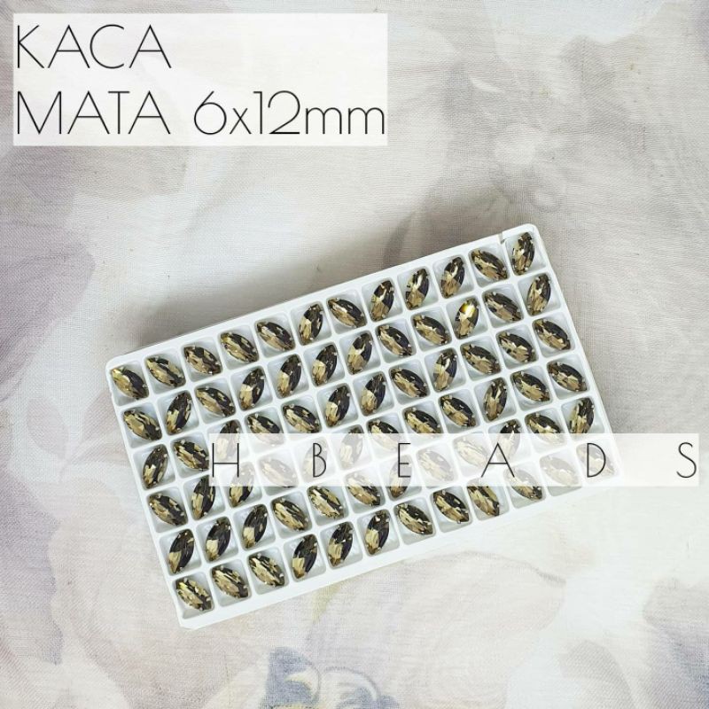 CK6 | 1 Lusin C. KACA Mata CK607 5x10 , CK608 6x12 , CK609 7x15 , CK610 9x18 mm kristal cangkang