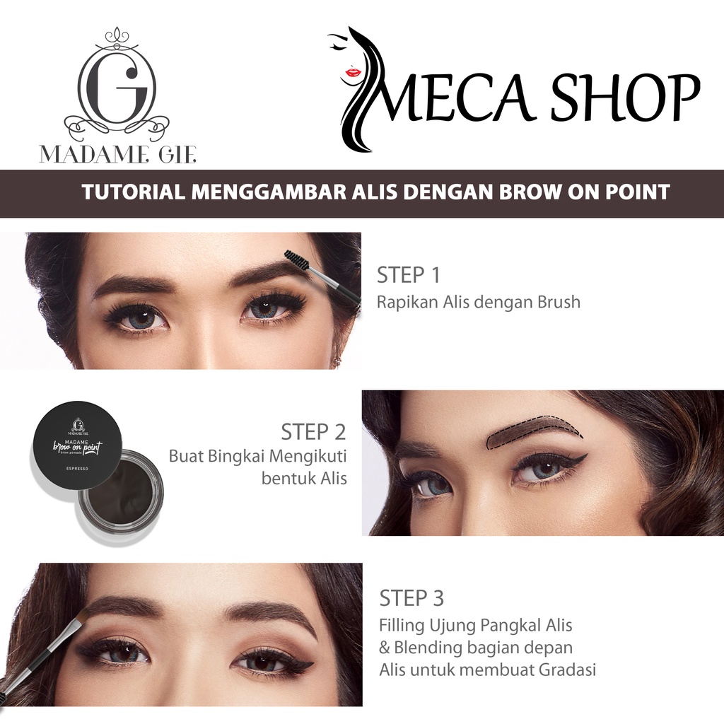 Madame Gie Madame Brow On Point – Make Up Eyebrow Pomade Cream Pensil Alis Waterproof