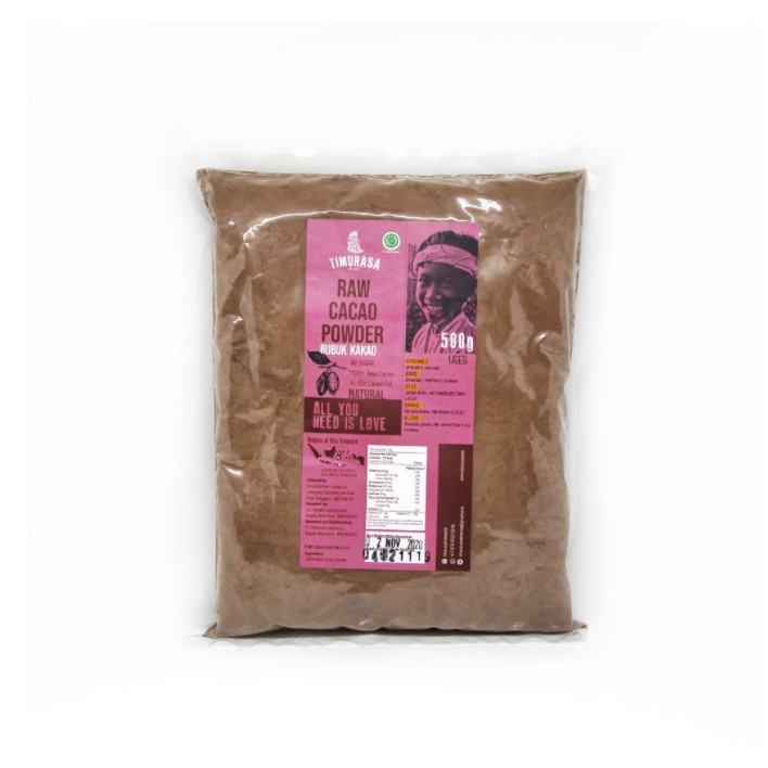 Timurasa Raw Cacao Powder 500gr - Bubuk Kakao Mentah 500gr