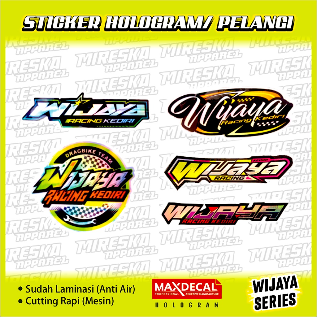 Terbaru Stiker Viral Hologram Terlaris WIJAYA Series / Sticker Kata Kata /Sticker Motor Bengkel Bala