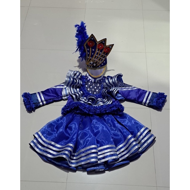 Baju Mayoret Biru SD/Baju Mayoret Biru Silver/Kostum Mayoret Wanita/BajuMayoret Atau GitaPati
