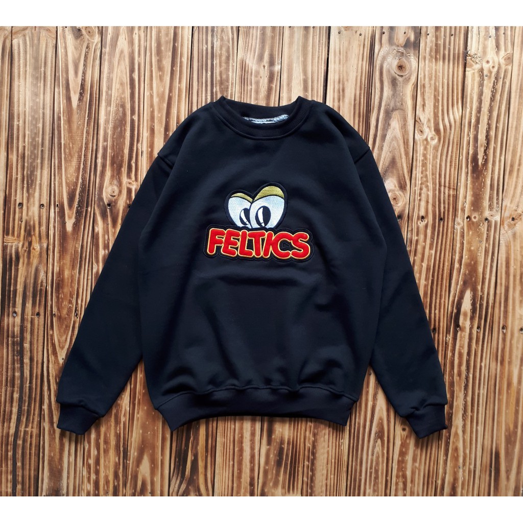 CREWNECK PREMIUM FELTICS X PANCOAT HITAM