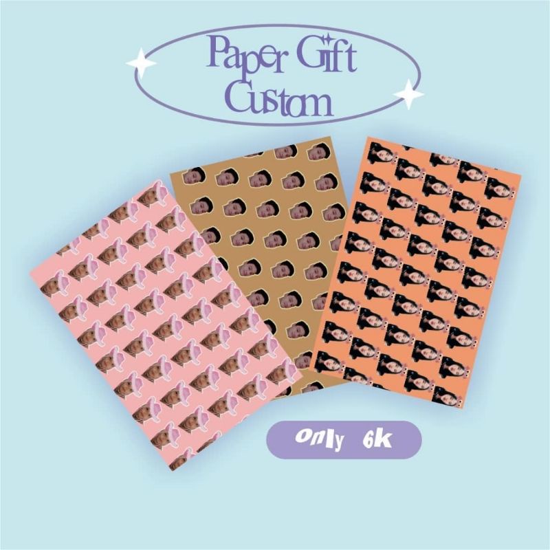 

paper gift custom/kertas kado custom murah lucu surabaya