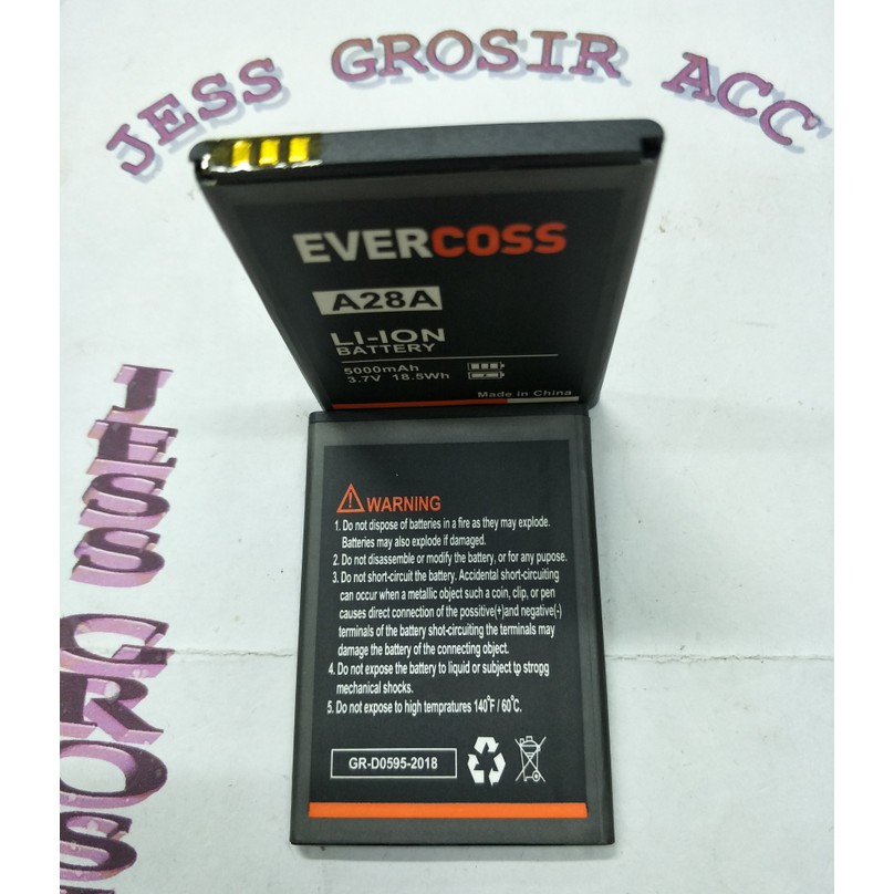 Baterai Battery Evercross Evercoss Cross A28A / A28 Double Power - Hitam