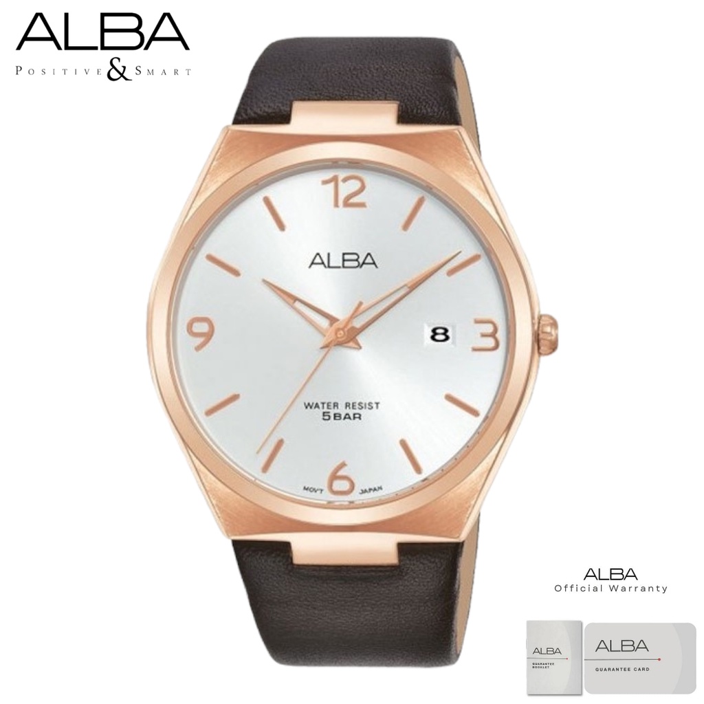 Alba Pria AS9H88 Jam Tangan Pria Alba PRESTIGE AS9H88X1 Quartz Leather Strap