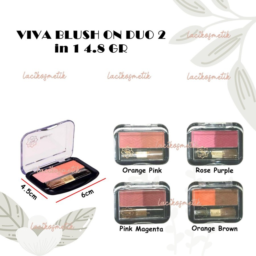 ✨LACIKOSME✨ VIVA FACE FIN TOUCH QUEEN BLUSH ON DUO - PERONA PIPI ORIGINAL BPOM