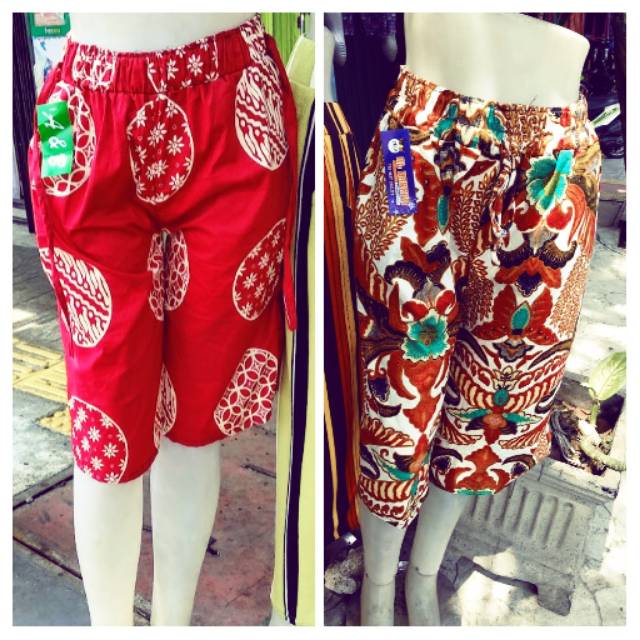 Kulot batik pendek dewasa.