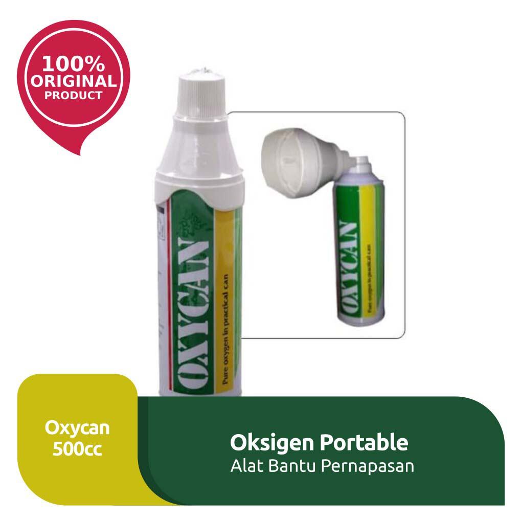 Alat Bantu Pernafasan Oksigen Tabung Kecil Kaleng Portable Oxygen Oxycan 500 cc Portabel Mini Oksika