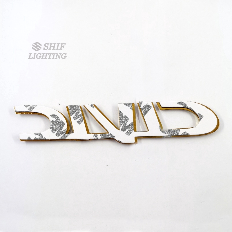 1pc Stiker Emblem Logo Honda Civic Bahan Abs Warna Gold Untuk Bagasi Belakang Mobil