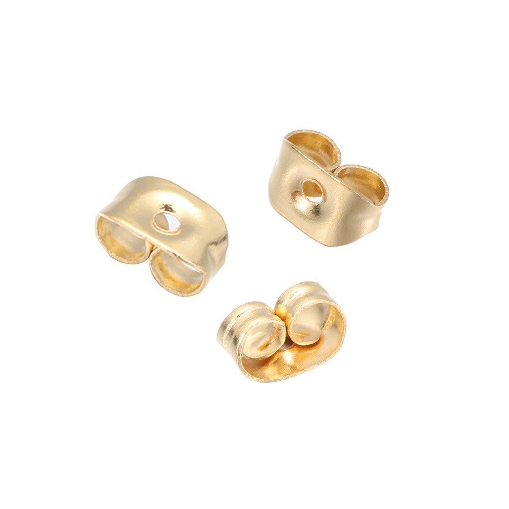 Stopper Anting Tusuk Bentuk Nanas / Kupu-Kupu Bahan Stainless Steel Warna Gold Untuk Aksesoris Perhiasan DIY