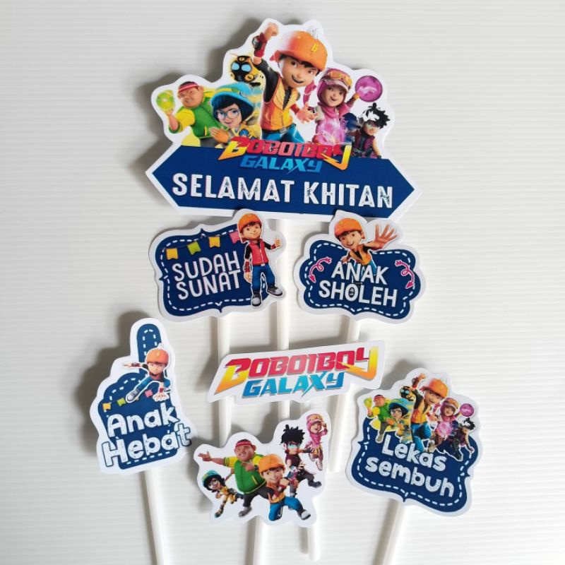 

READY DEKORASI TUMPENG KHITANAN BOBOIBOY TOPPER KUE KHITAN DEKORASI SUNAT