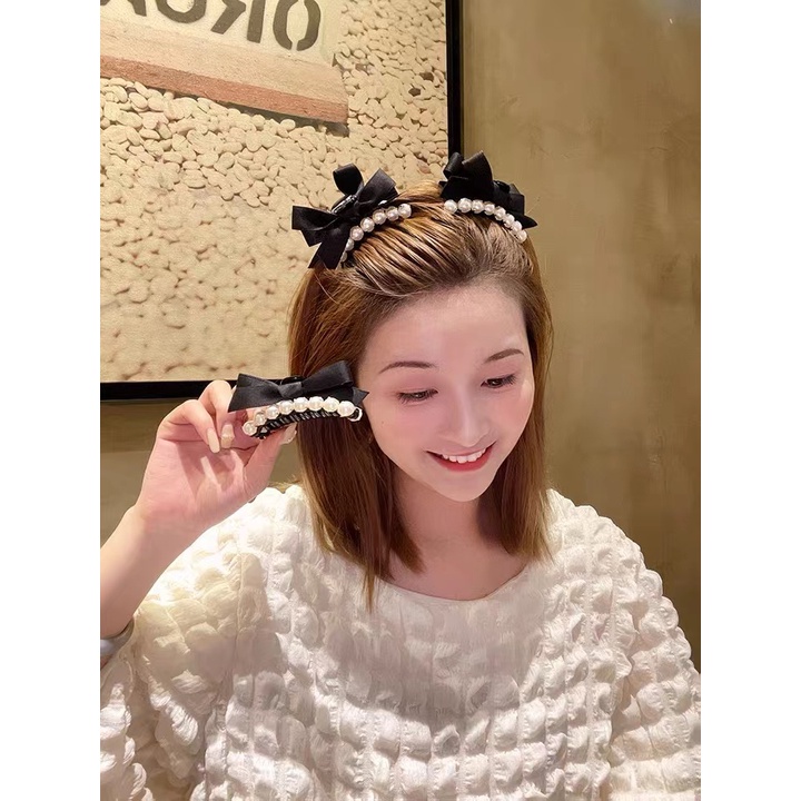 (Hello Girl)F56 INS Korean Mutiara kecil Acrylic Hair Claw Clip girl Women Fashion  Hairpin Import