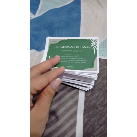 Kartu Tasyakuran Hamil, Syukuran 4 bulanan, syukuran 7 bulanan Tebal paling murah