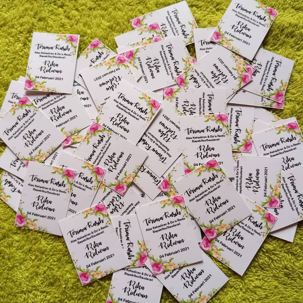 

Thanks Card Ukuran 3x4 cm