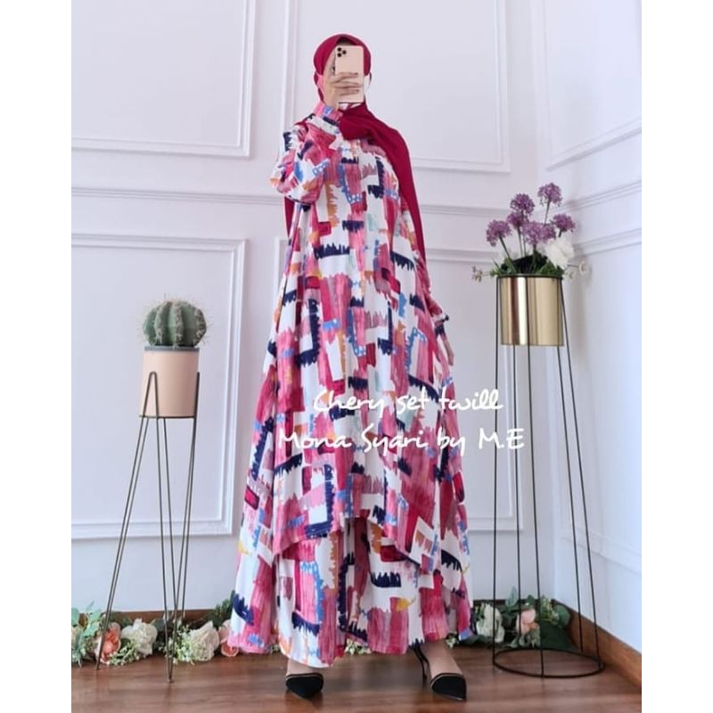 NEW CHERRY SET KULOT MONA SYARI BY M.E