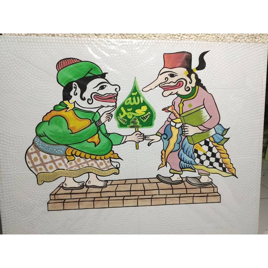Lukisan Dot painting SEMAR SABDO PALON NOYO GENGGONG