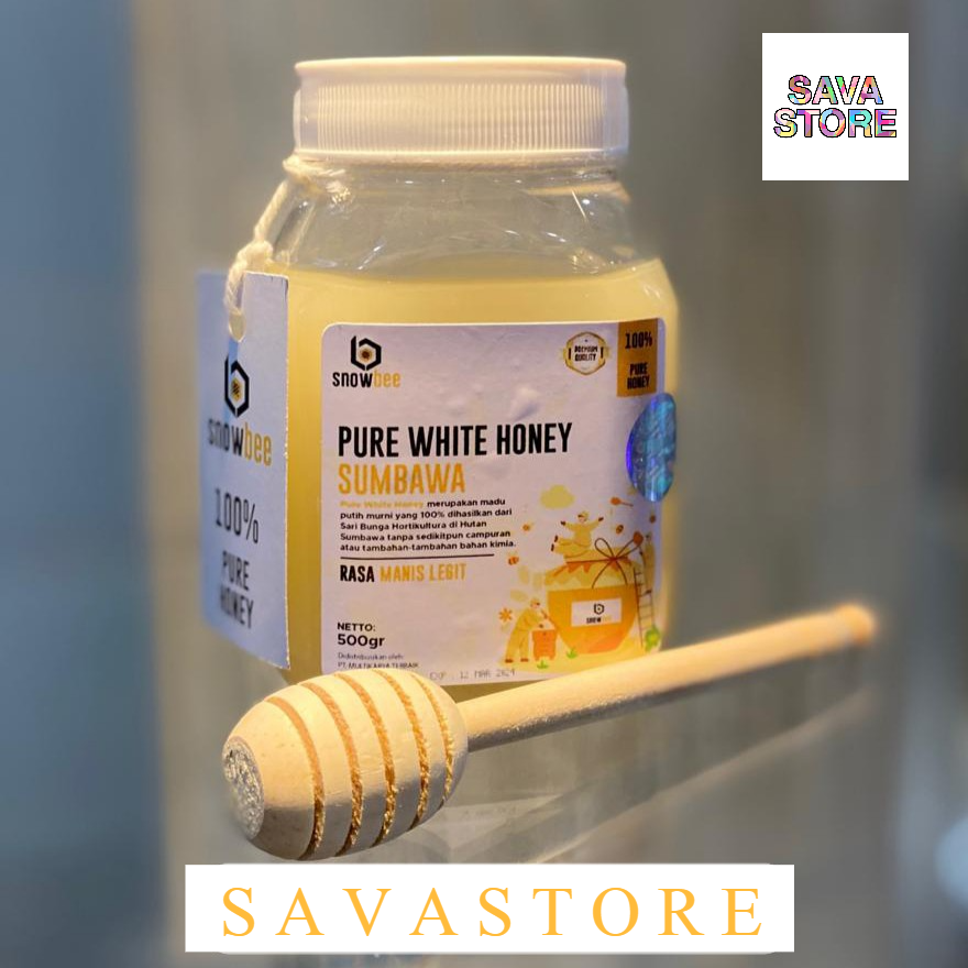 MADU PUTIH HUTAN SUMBAWA ASLI 500GR  SNOWBEE PURE WHITE HONEY MADU PUTIH MURNI - ECER GROSIR