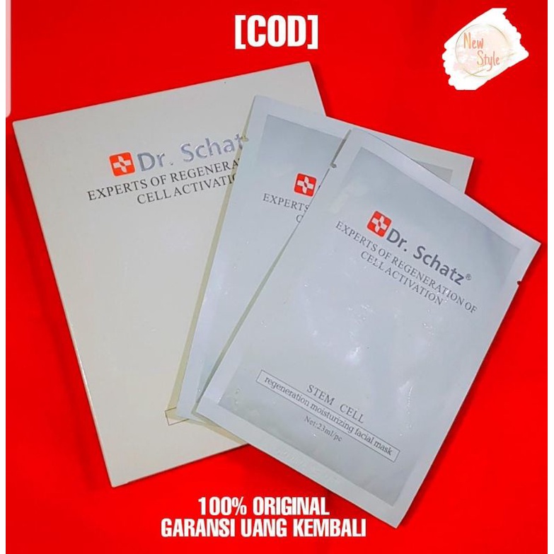 [COD] DR SCHATZ STEM CELL MASK ADA STIKER SILVER 100% ORIGINAL (BELI 2 BOX FREE 1 PC MASK DR SCHATZ)