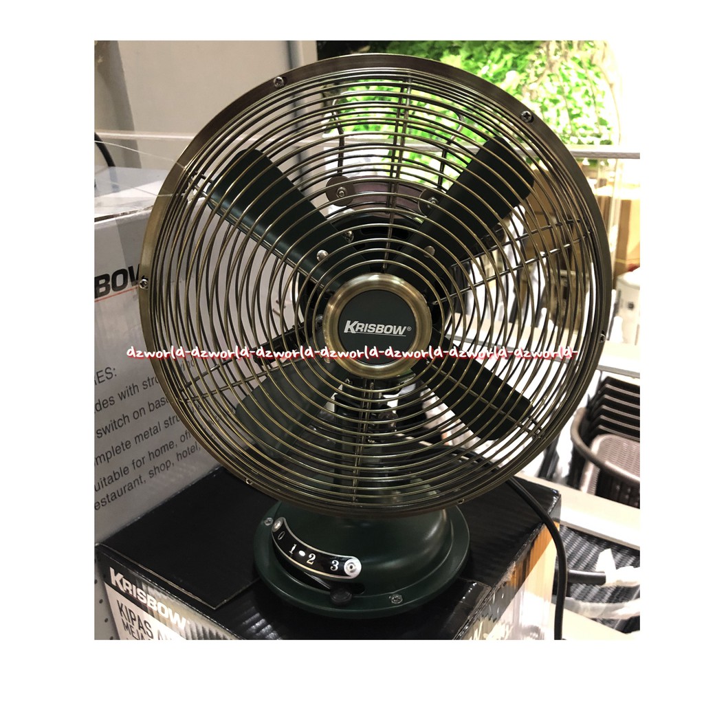 Krisbow Table Fan Kipas Angin Meja Classic Model Klasik 8 Inchi Vintage