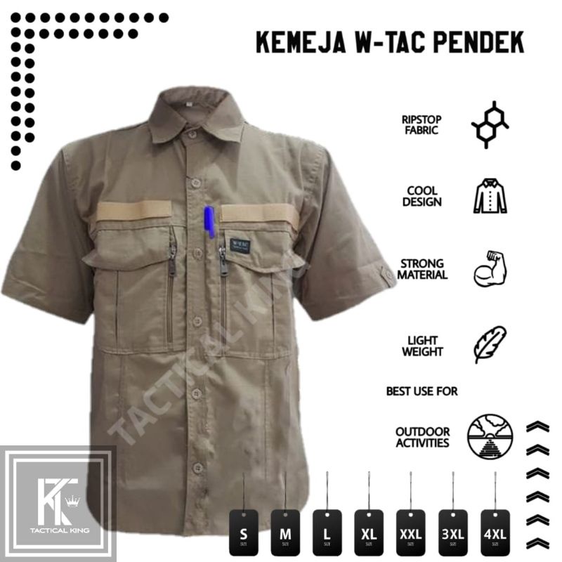 Kemeja Tactical W TAC Lengan Pendek