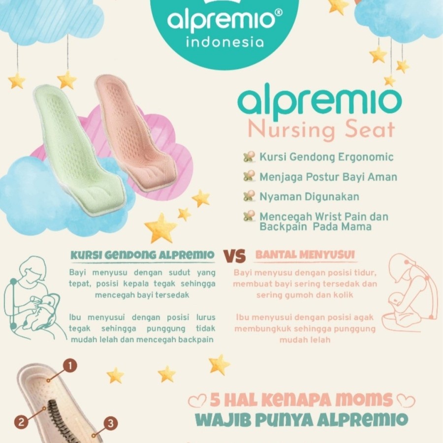 Alpremio Nursing &amp; Feeding Seat (Kursi Gendong Bayi)