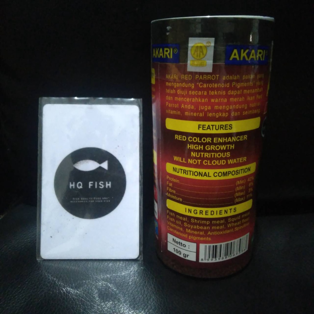 AKARI RED PARROT 100GR 1MM MINI PELLET PAKAN IKAN