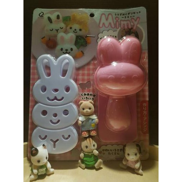 

bento set cetakan bento nasi mimy rabbit bunny kelinci
