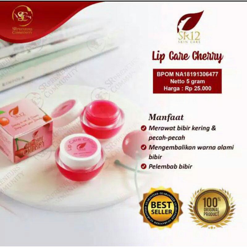 Lip Care sr12 Lipcare Pelembab Pencerah Bibir Hitam Kering Balm Original sr 12 Official Agen Resmi