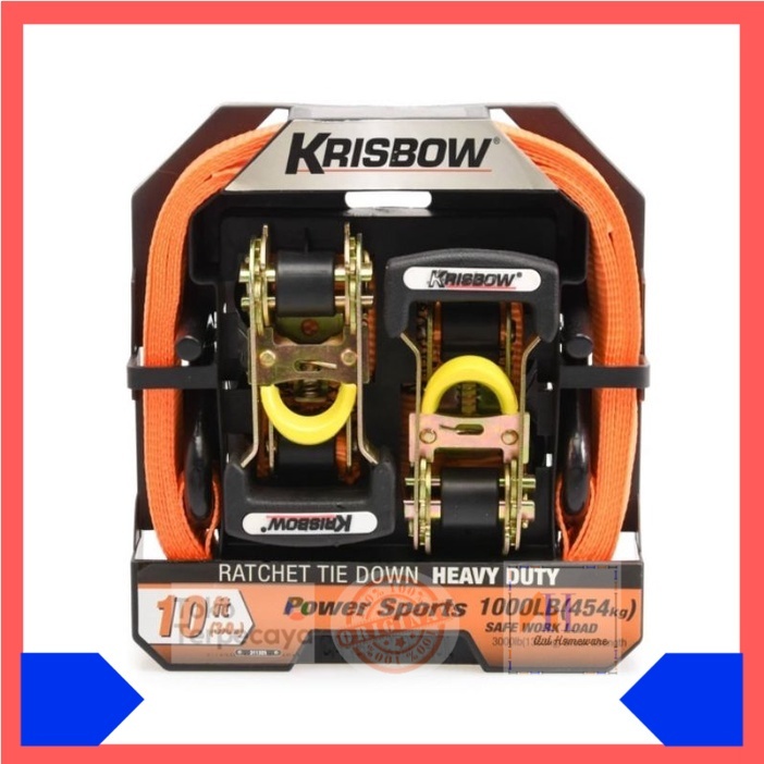 Krisbow Tali Pengikat Barang Tie Down/Tali Pengikat Mobil/tali Mobil Bak