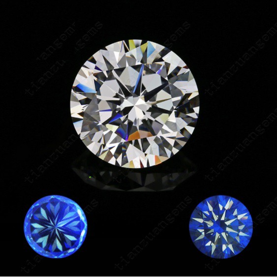 Cubic Zirconia Round Shape Star Cut Grade 6A Swarovski 3mm