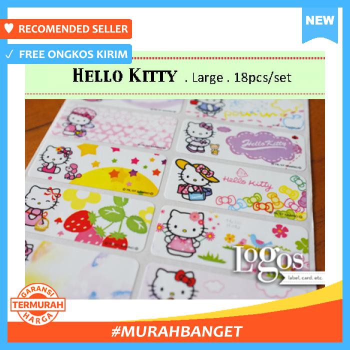 

Kitty Large Label Nama Waterproof. Sticker Karakter Hello Kitty Charmy - Stiker