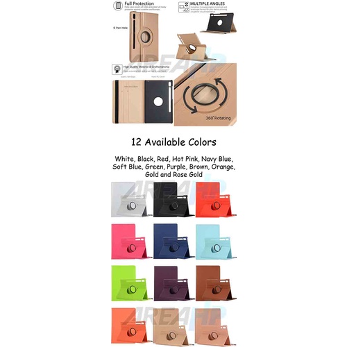 Rotate Rotary Flip Leather Case Casing Cover Samsung Galaxy Tab S8 Plus + 12.4 2022 X800 X806