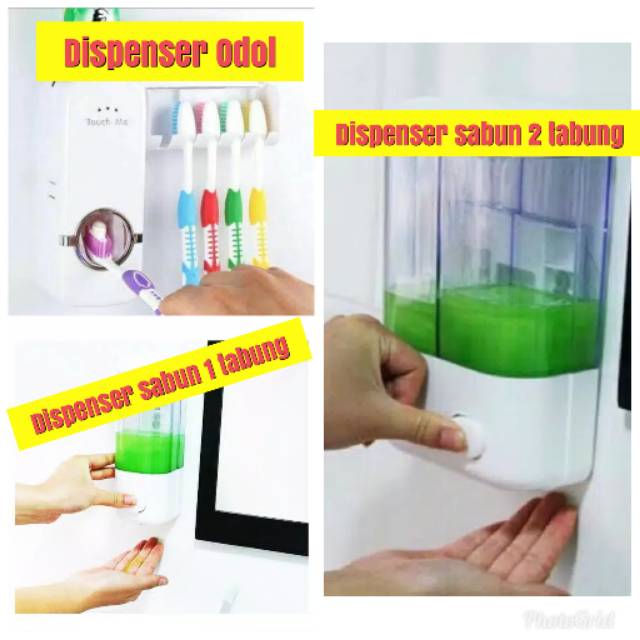 Dispenser odol/Dispenser sabun 1 tabung/Dispenser sabun 2 Tabung