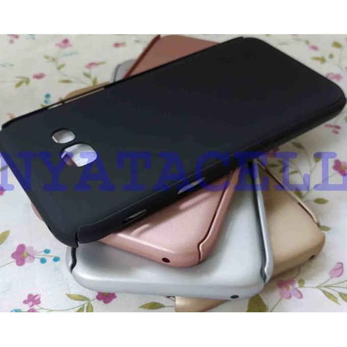 NEW CASE PROTECT 360 SAMSUNG A5 2017 A520 SLIM HARD/IPAKY/FULL BODY/CASING - HITAM MILENIA