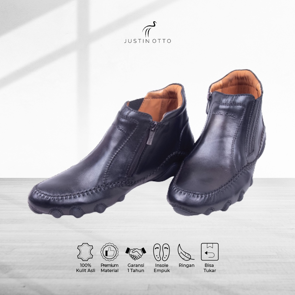 Justin Otto Official Sepatu Loafers Boots Pria Cowok Porsche 178 Terlaris Best Seller