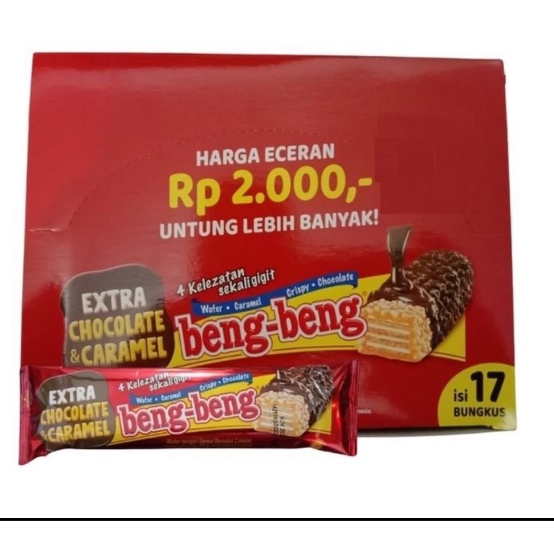 

Beng - Beng - Wafer dibalut cokelat dan karamel