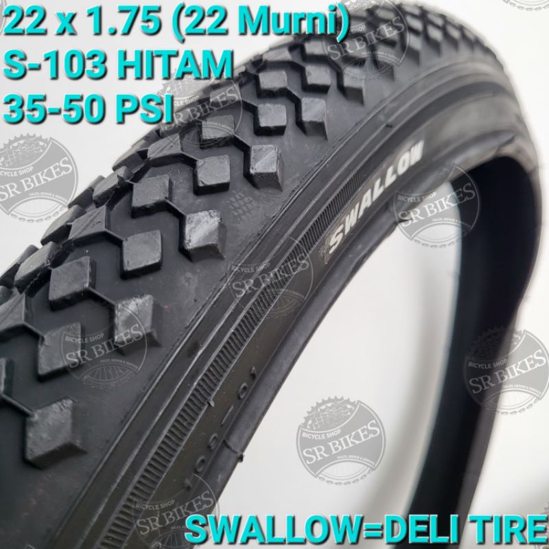 Ban Luar 22 x 1.75 (22 Murni) Sepeda Minion Lipat. SWALLOW DELI TIRE