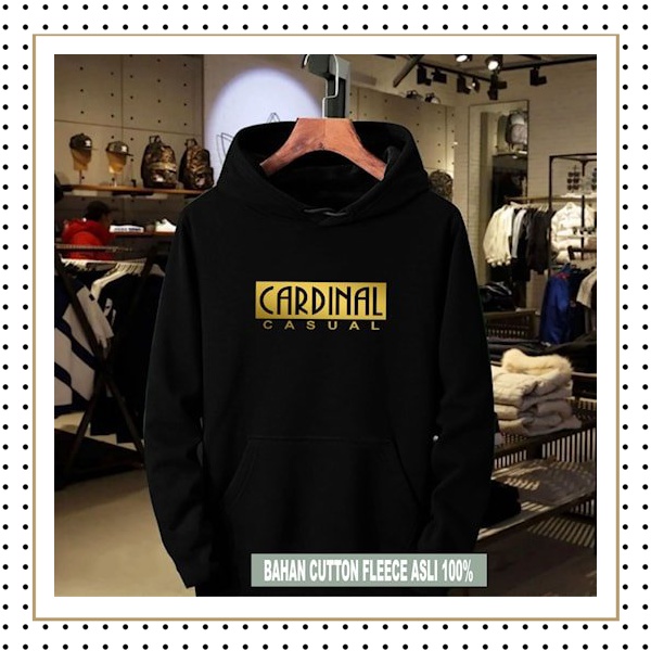 SWEATER HOODIES PRIA WANITA CARDINAL KOTAK GOLD PREMIUM / FASHION COWOK CEWEK / NEW STYLE /JAKET CAS