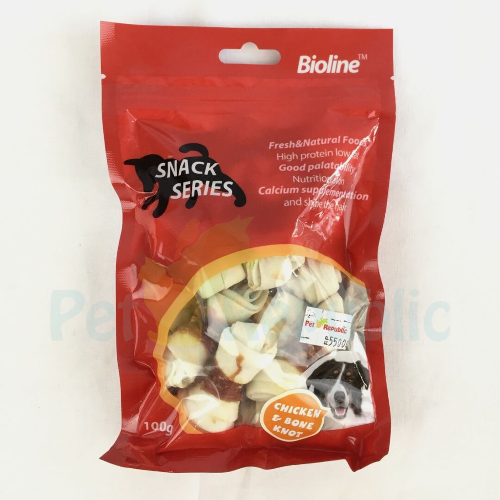 

BIOLINE Snack Anjing Chicken and Knot Bone 100gr