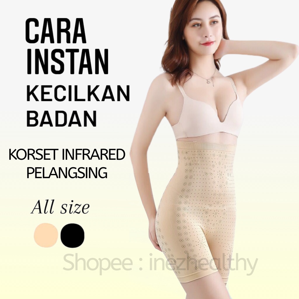 Korset Infared Celana Pelangsing Perut Pengencang Bokong Underwear Wanita Slimming Pants Infra Red Original