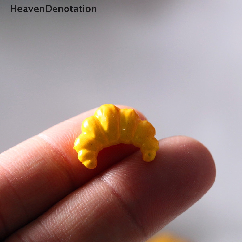 (Heavendenotation) 6pcs Miniatur Roti Croissant Untuk Rumah Boneka