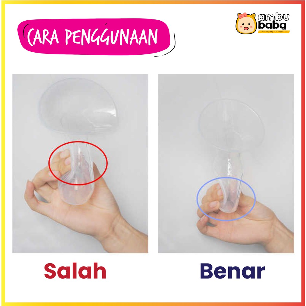 Silicone Breast Pump Pompa ASI Manual Milk Saver Collector Penampung ASI