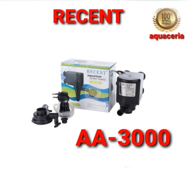 RECENT AA 3000 POMPA CELUP AIR AQUARIUM POWER HEAD 3000