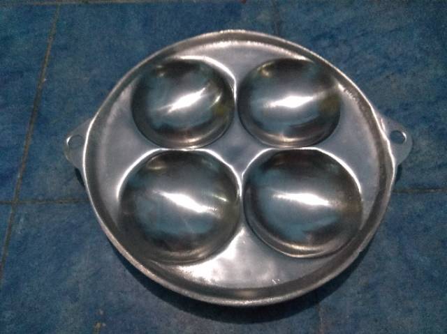 TERMURAH! ALAT PENCETAK KUE CUBIT ATAU APEM ISI 4 LUBANG DIAMETER 20 CM - ALAT MASAK ALUMINIUM MURAH